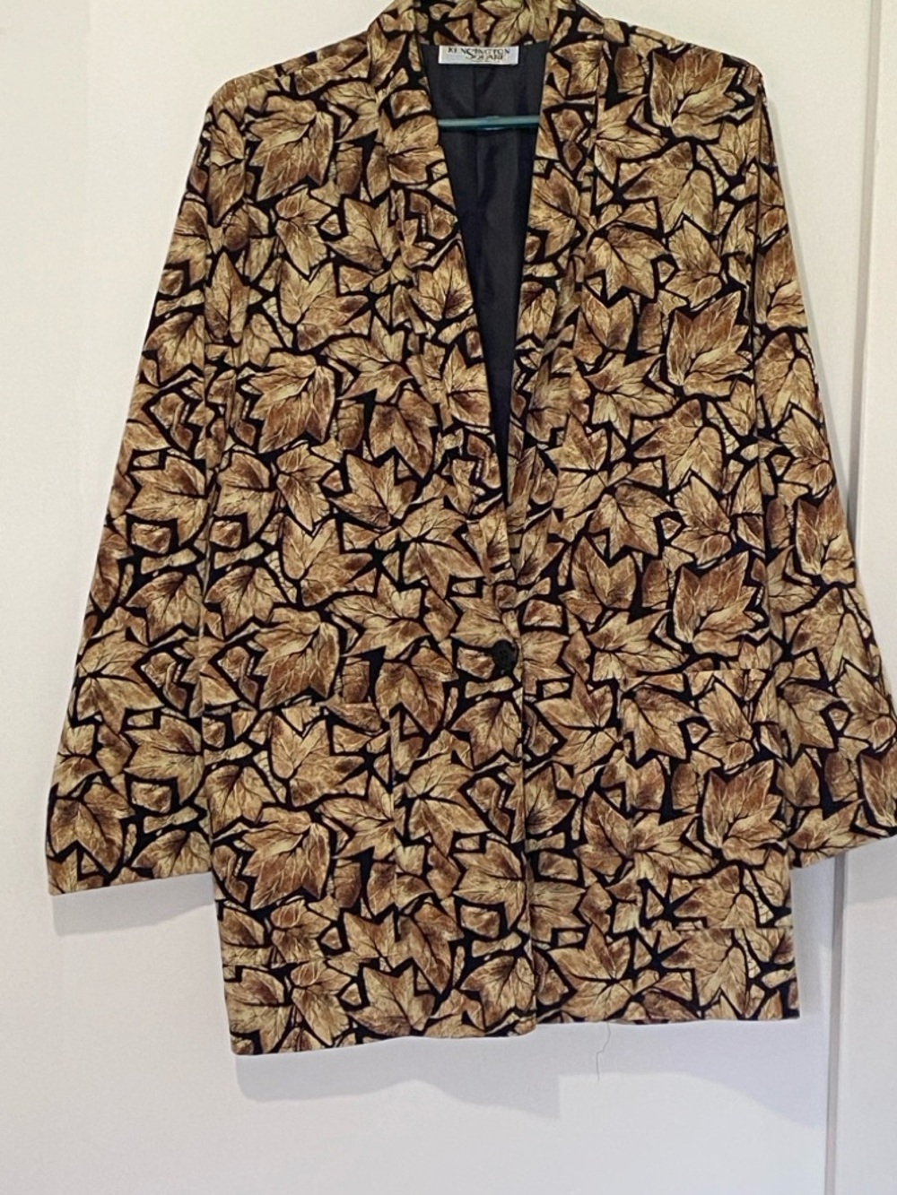 Kensington Square Leaf Print Cardigan